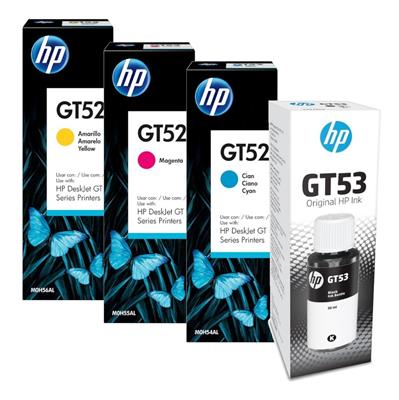 Pack Tintas HP GT53 + GT52 C,M,Y