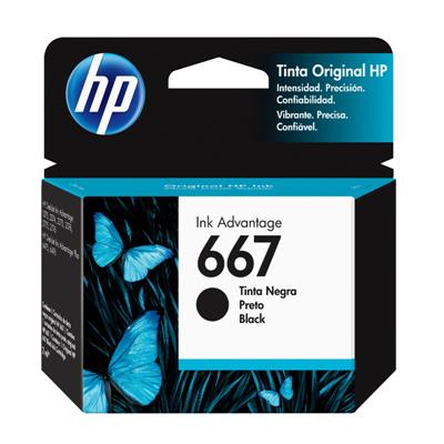 Cartucho HP 667 Negro Original