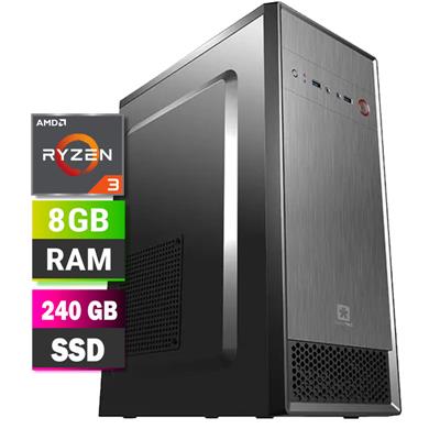 Computadora AMD Ryzen 3 3200G 8GB 240GB Gabinete Kit