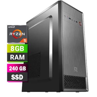 Computadora AMD Ryzen 5 3200G 8GB 240GB Gabinete Kit