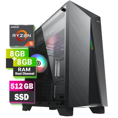 Computadora Gamer AMD Ryzen 5 4600G 16GB 512GB Gabinete Gamer