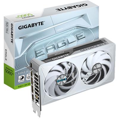 Placa de Video NVidia GForce RTX 5060 8GB Gigabyte Eagle OC ICE - White