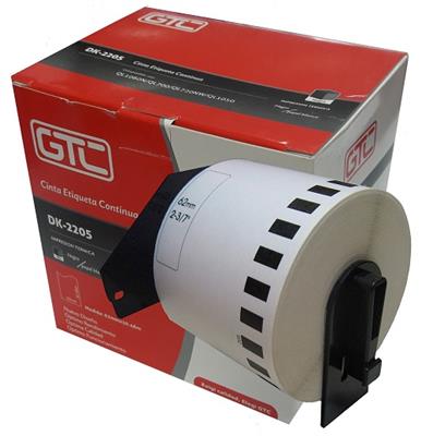 GTC Cinta de Etiquetas Para Brother DK-2205 -Con S