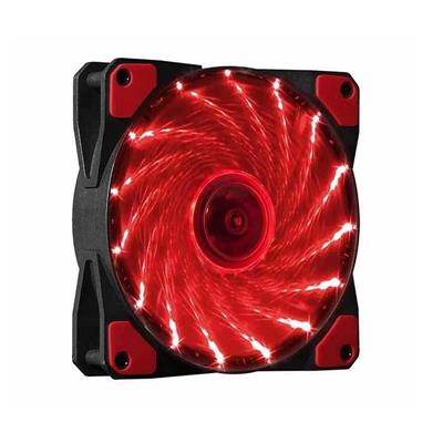 Cooler Para Gabinete 12cm Transparente + Led Rojo