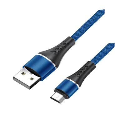 Cable USB a MicroUSB de 1 Mt Anti Nudos Azul