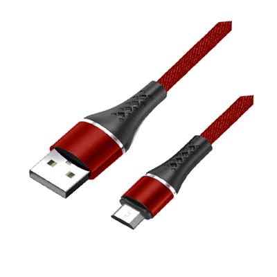 Cable USB a MicroUSB de 1 Mt Anti Nudos Rojo