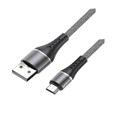 Cable USB a MicroUSB de 1 Mt Anti Nudos Gris