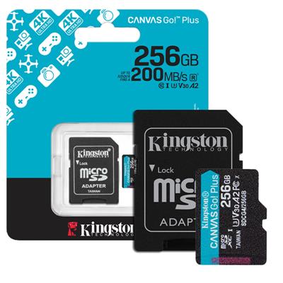 Memoria Micro SD 256 GB Kingston 200MB/s Clase 10