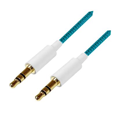 Cable de Audio Mini Plug 3.5mm de 1 Metro Celeste