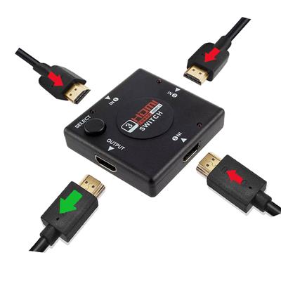 Switch de Video de 3 Entradas HDMI a una salida HDMI