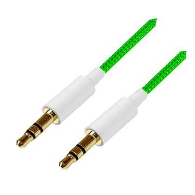 Cable de Audio Mini Plug 3.5mm de 1 Metro Verde